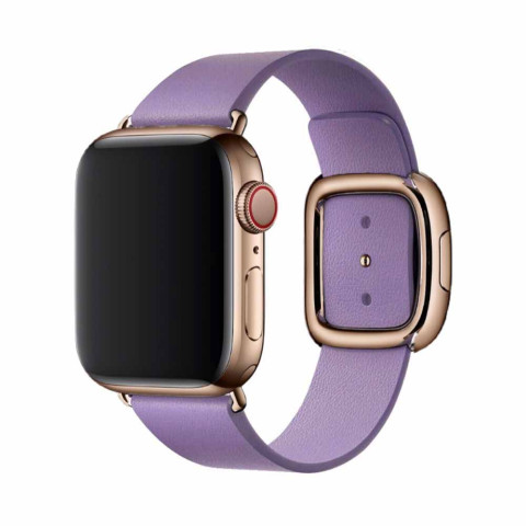 Кожаный ремешок Modern Buckle Leather на Apple Watch 38/40/41mm Gold/Lilac Кожаный ремешок Modern Buckle Leather на Apple Watch 38/40/41mm Gold/Lilac